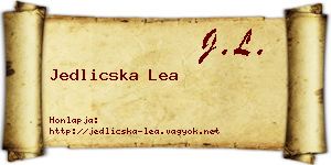 Jedlicska Lea névjegykártya